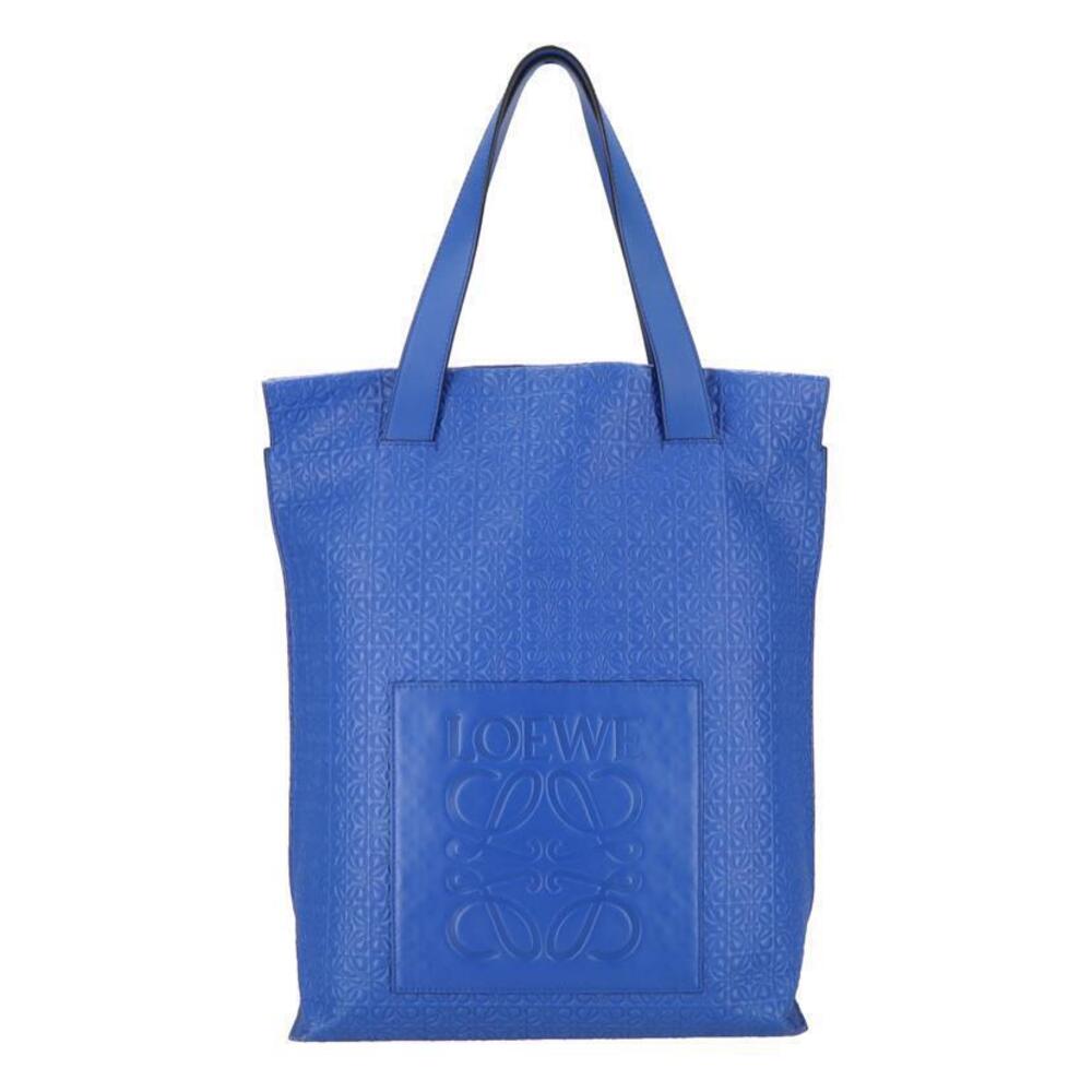 Loewe Repeat Anagram Tote Bag Leather Blue